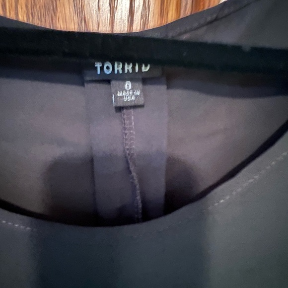 Torrid Black Lace Trim Blouse - Picture 2 of 3